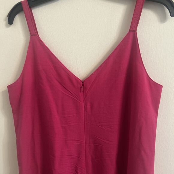 Worth New York Fuscia Wool Blend Slip Dress V-Neck Stretch Size 4 - Picture 7 of 16